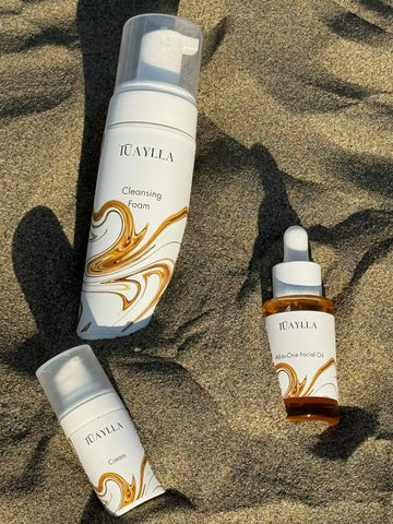Tuaylla Aurea Daily Radiance Skincare Set with three premium products