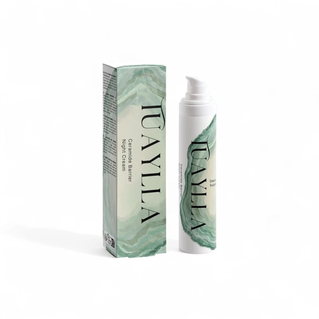 Tuaylla Ceramide Barrier Night Cream jar with nourishing ceramide formula