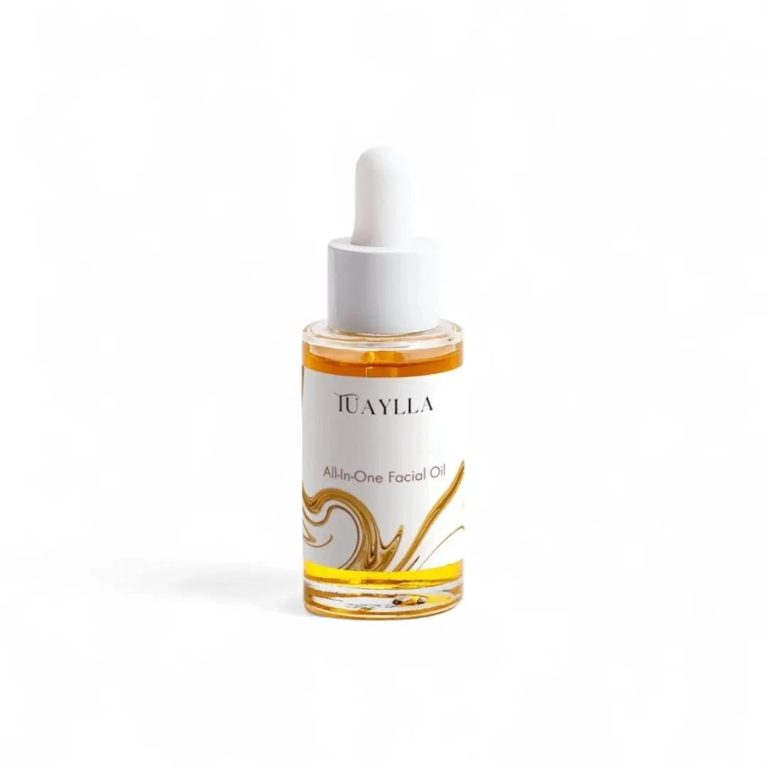 Tuaylla Aurea All-In-One Facial Oil bottle with natural botanical blend