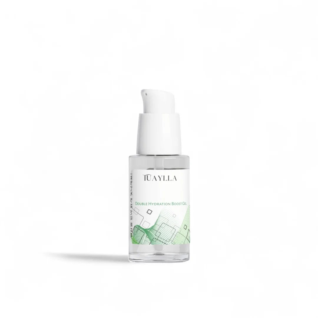 Tuaylla Double Boost Hydration Gel jar with intense moisture formula