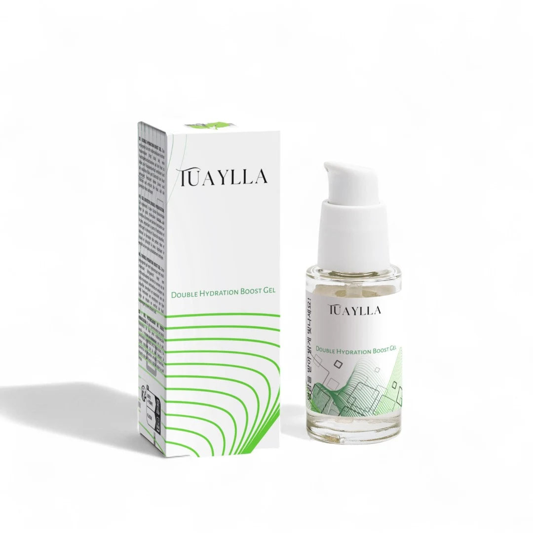 Tuaylla Double Boost Hydration Gel jar with intense moisture formula