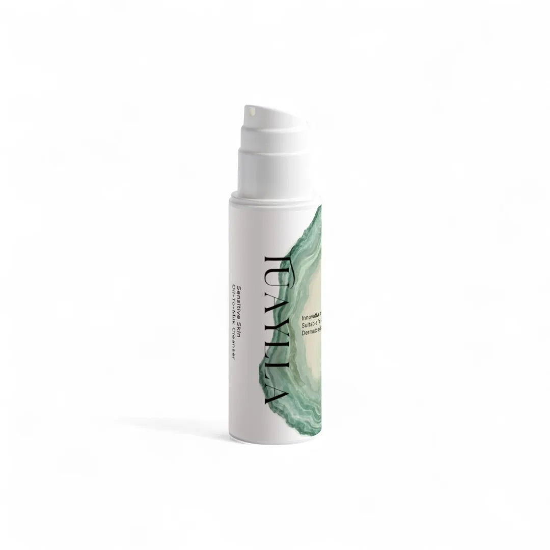 Tuaylla Sensitive Skin Oil-To-Milk Cleanser for gentle makeup removal