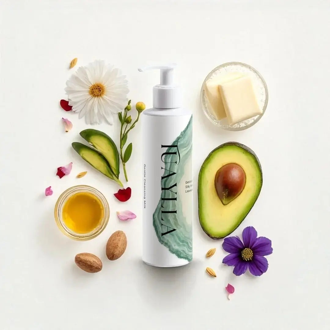 Tuaylla Gentle Cleansing Milk bottle for soft daily cleansing