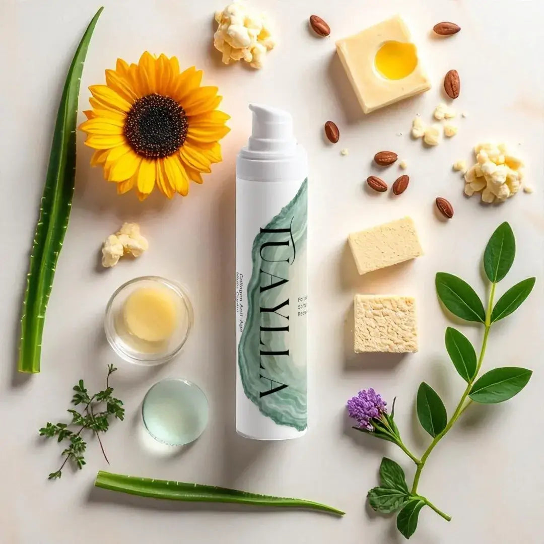 Tuaylla Collagen Anti-Age Night Cream jar with collagen-rich formula